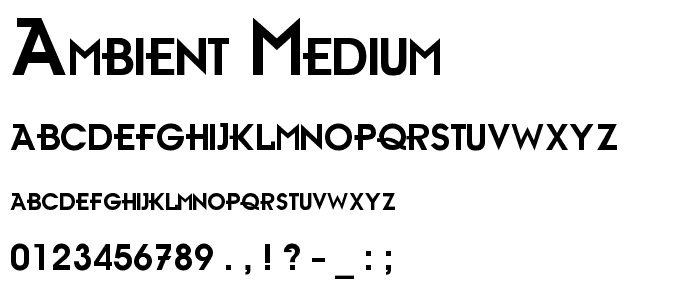 Ambient Medium font
